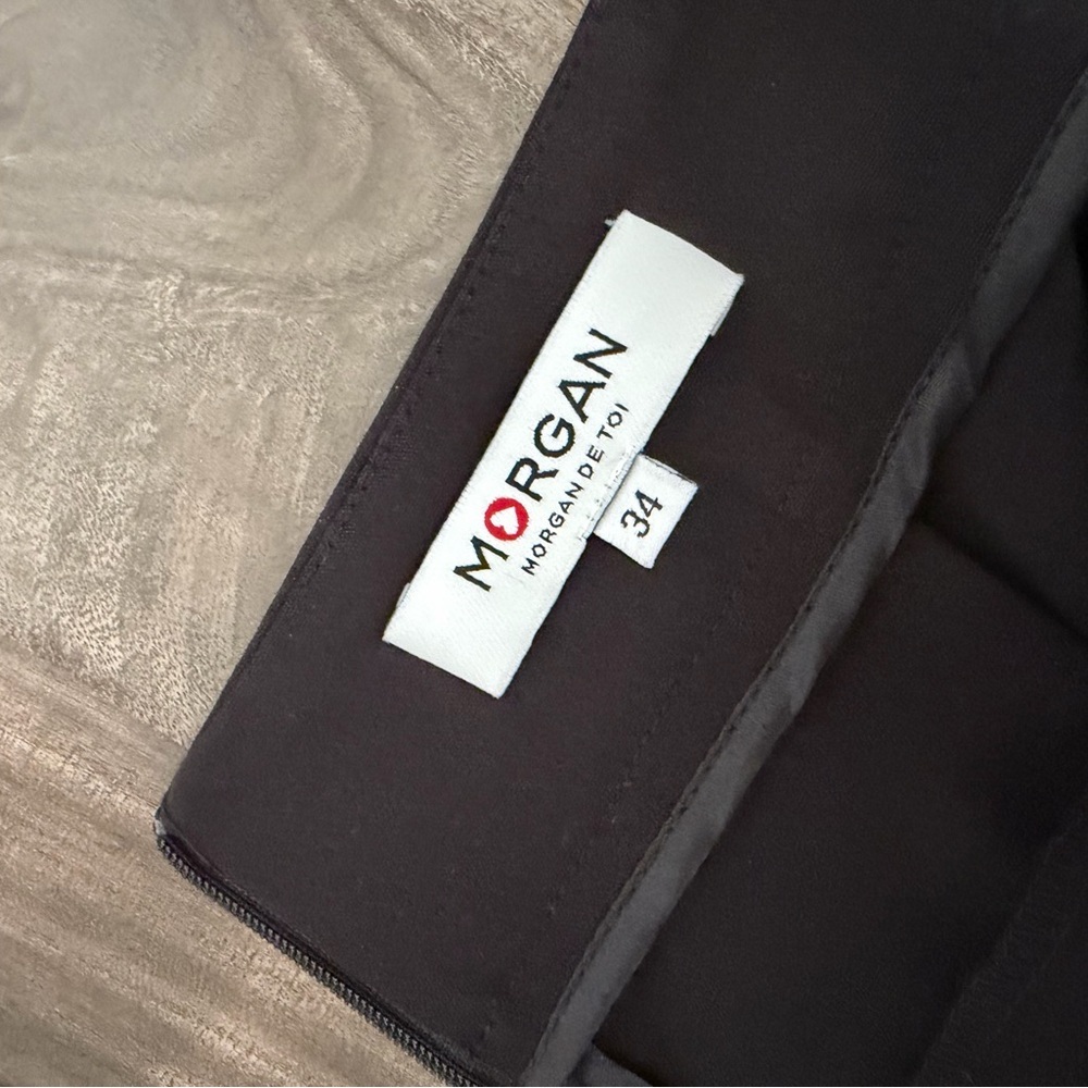 Morgan de Toi Black Mini Skirt with Button Accents - Picture 7 of 7